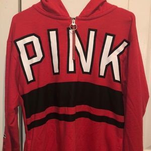 XS- PINK red quarter zip (like new)